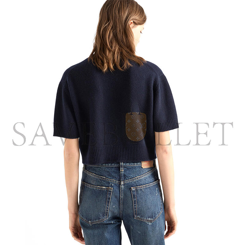 PRADA WOOL AND CASHMERE CREW-NECK SWEATER P24Z1U